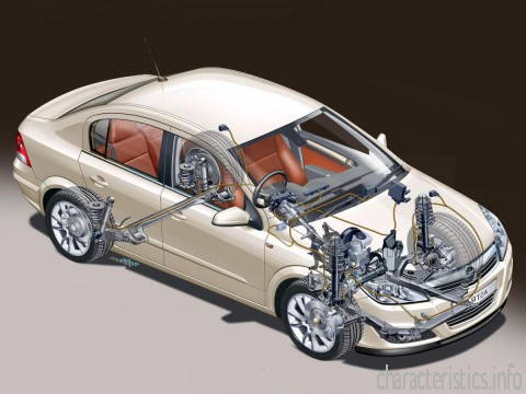 OPEL Поколение
 Astra H Sedan 1.6 XER (115 Hp) Технические характеристики
